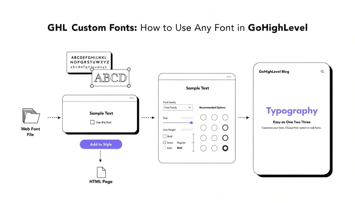 GHL Custom Fonts: How to Use Any Font in GoHighLevel