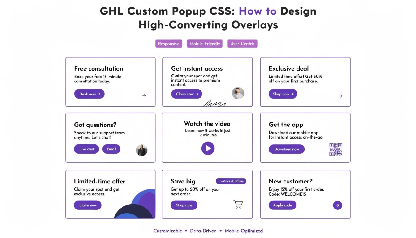 GHL Custom Popup CSS: How to Design High-Converting Overlays