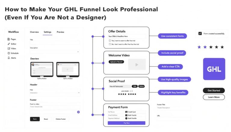 How to Make Your GHL Funnel Look Professional (Even If You Are Not a Designer)