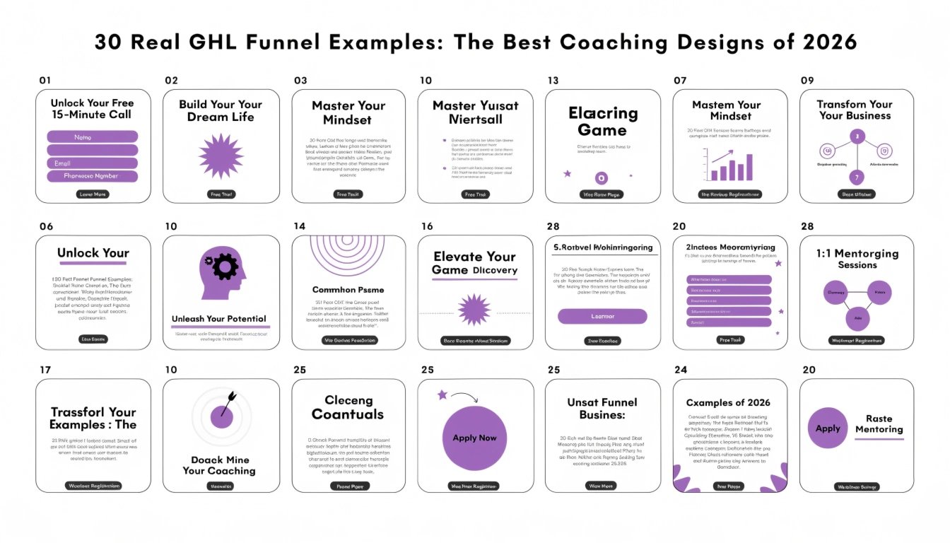 30 Real GHL Funnel Examples: The Best Coaching Designs of 2026