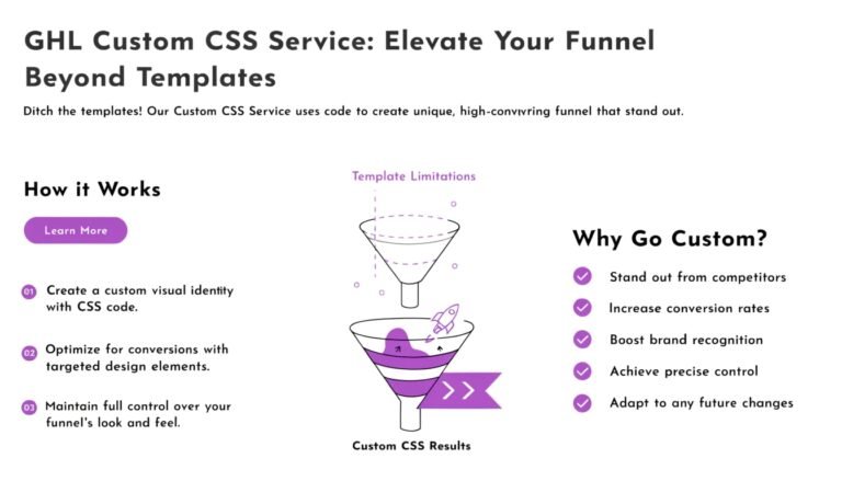 GHL Custom CSS Service: Elevate Your Funnel Beyond Templates