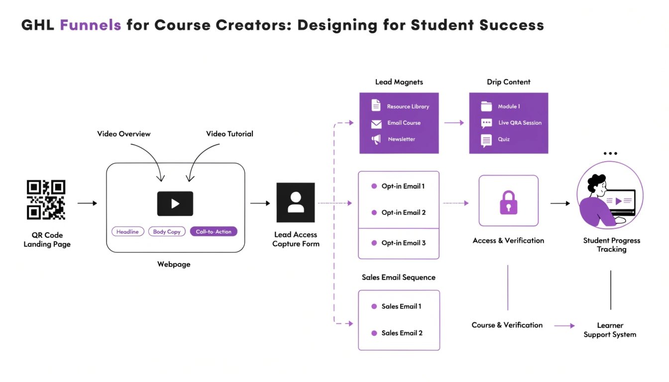 GHL Funnels for Course Creators: Designing for Student Success