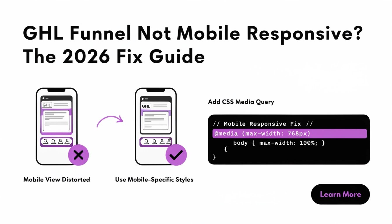 GHL Funnel Not Mobile Responsive? The 2026 Fix Guide