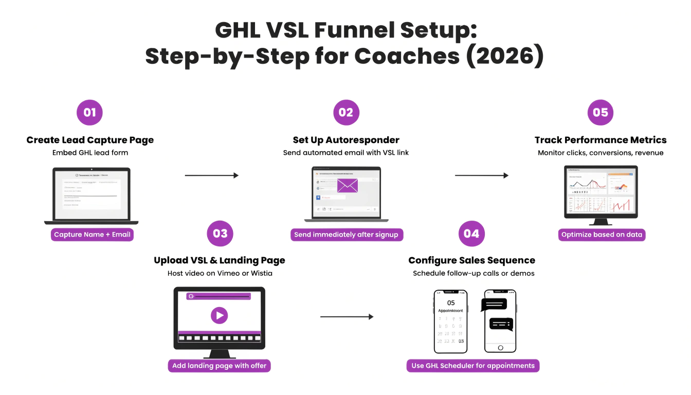 GHL VSL Funnel Setup: Step-by-Step for Coaches (2026)